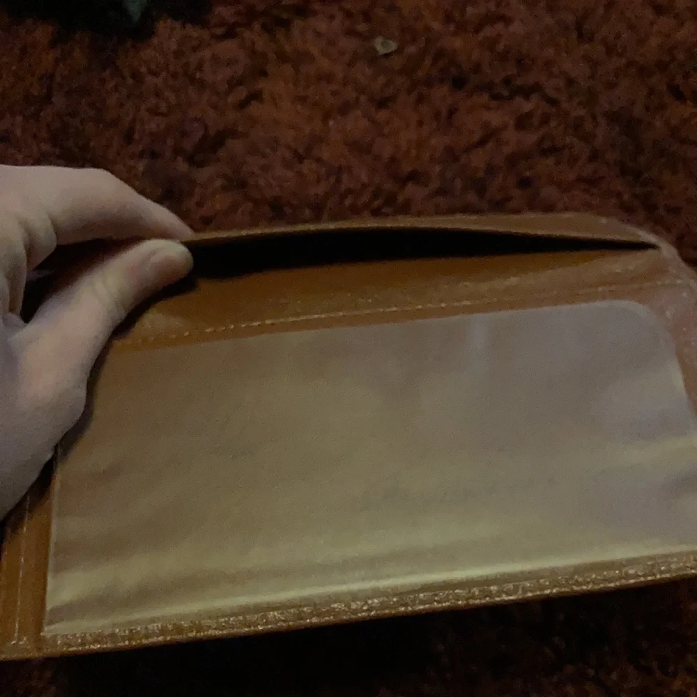 Never used leather wallet/check book holder. - Picture 5 of 5
